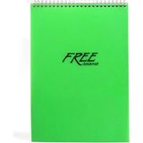 Keskin Color A5 (14X20 Cm) 80 Yaprak Çizgisiz Plastik Kapak Telli Üstten Açılır Defter Yeşil Tek Ebat Orta Boy Spiralli Çizgisiz Not Defteri Yumuşak A5 80 Yaprak