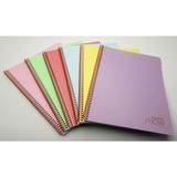 Keskin Color A5 96 Yaprak Kareli Spiralli Plastik Kapaklı Pastel Show Defter (4 Adet)