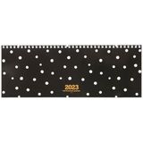 Keskin Color AJ-65 Siyah Puantiye 12x33.5 2023 Haftalık Masa Ajandası