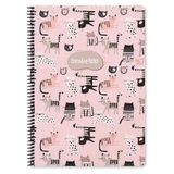 Keskin Color Animal Friend Kediler Spiralli Karton Kapak 100 Yaprak A4 Kareli Defter