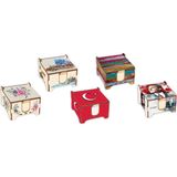Keskin Color Çiçek Ahşap Küp Blok