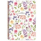 Keskin Color Çiçek Spiralli Beyaz Karton Kapak 80 Yaprak A4 Kareli Defter