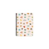 Keskin Color Çizgili 16x22 cm 80 Yaprak Karton Kapak Telli Defter 60 gr Beyaz Sayfa Coffee