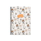 Keskin Color Çizgili Animal Friends 16.5 x 22.5 cm Kedi & Köpek Defter
