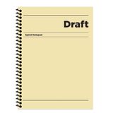 Keskin Color Çizgili Sert Kapak Draft Sarı 17x24 cm Spiralli Defter