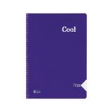 Keskin Color Cool Spiralli Defter, 72 Yaprak, A4, Kareli, Plastik Kapak, Renkli