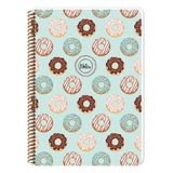 Keskin Color Donuts Yeşil Spiralli Plastik Kapak 80 Yaprak A4 Çizgili Defter