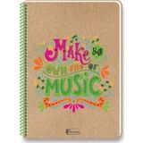 Keskin Color Doodles 12x17 cm 100 Yaprak Çizgili Sert Kapak 60 gr 12'li Spiralli Defter