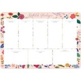 Keskin Color Haftalık Planner (Haftalık Planlayıcı) Blok Pembe Çiçek 17X24Cm 52 Yaprak 830121-99