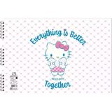 Keskin Color Hello Kitty 25x35 cm 15 Yaprak Spiralli Resim Defteri