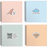 Keskin Color Hisli Şeyler 16 x 15 cm 50 Yaprak + Farklı Model Çizgili Defter 4'lü Defter