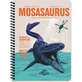 Keskin Color Jurassic World 16,5X22,5 Spiralli Karton Kapak Kareli Defter - Mosasarius - 1 Adet - --