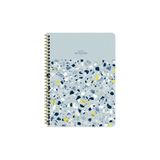 Keskin Color Kareli 16x22 cm 80 Yaprak Plastik Kapak 60 gr Beyaz Sayfa Terazzo Telli Defter
