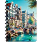 Keskin Color Keskin 16,5 x 22,5 Çizgili Pp Kapak City Spiralli Defter - Amsterdam - 1 Adet - --