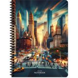 Keskin Color Keskin 16,5 x 22,5 Çizgili Pp Kapak City Spiralli Defter - New York - 1 Adet - --