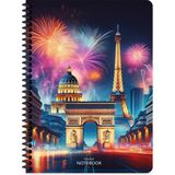 Keskin Color Keskin 16,5 x 22,5 Kareli Pp Kapak City Spiralli Defter - Paris - 1 Adet - --