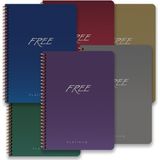 Keskin Color Keskin 16,5*22,5 80 Yp.düz Pp Kapak Spiralli Defter-Free Platinum - 1 Adet - --