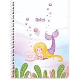 Keskin Color Keskin 16,5*22,5 Çizgili Pp Kapak Deniz Kızı Spiralli Defter - No:01 - 1 Adet - --