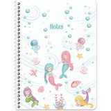 Keskin Color Keskin 16,5*22,5 Çizgili Pp Kapak Deniz Kızı Spiralli Defter - No:03 - 1 Adet - --