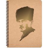 Keskin Color Keskin 16,5*22,5 Çizgisiz Sert Karton Kapak Funky Atatürk Defter - No: 2 - 1 Adet - --