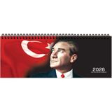 Keskin Color Keskin 2026-AJ-65 12*33,5 Spr.haftalık Masa Ajandası-Atatürk - 102-Beyaz