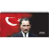 Keskin Color Keskin 2026-AJ-66 16*33,5 Spr.haftalık Masa Ajandası-Atatürk - 102-Beyaz