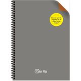 Keskin Color Keskin A4 Çizgili Pp Kapak Çift Renkli Spiralli Defter - Gri - 1 Adet - --