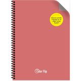 Keskin Color Keskin A4 Çizgili Pp Kapak Çift Renkli Spiralli Defter - Kırmızı - 1 Adet - --