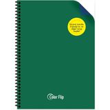 Keskin Color Keskin A4 Çizgili Pp Kapak Çift Renkli Spiralli Defter - Koyu Yeşil - Mavi - 1 Adet - --