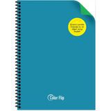Keskin Color Keskin A4 Çizgili Pp Kapak Çift Renkli Spiralli Defter - Mavi - 1 Adet - 0- Koyu Mavi