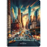 Keskin Color Keskin A4 Çizgili Pp Kapak City Spiralli Defter - New York - 1 Adet - --