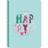 Keskin Color Keskin A4 Gloss Çizgili Spiralli Defter - Always Happy - 1 Adet - --