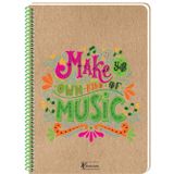 Keskin Color Kraft A4 100 Yp Doodles Sert Kapak Çizgili Spiralli Defter