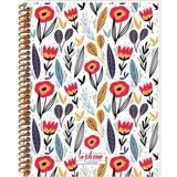 Keskin Color La Plume Flowers 17x22 cm 80 Yaprak Çizgili Plastik Kapak Hafif Kağıt 3'lü Spiralli Defter