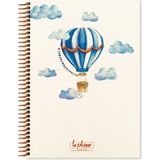 Keskin Color La Plume Spiralli Mavi Balloon Sert Kapak 80 Yaprak 17x24 Çizgili Defter
