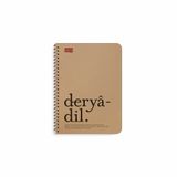 Keskin Color Lugat 365 Spiralli Deryadil Kraft Kapak 80 Yaprak 16x22 cm Çizgili Defter