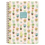 Keskin Color Neat Notes Cactus Love Pembe 20x28 100 Yaprak Kareli Spiralli Karton Kapak Okul Defteri