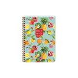 Keskin Color Neat Notes Fruit Garden 17x24 cm 100 Yaprak Kareli Spiralli Sert Karton Kapak Ivory Tropical Not Defteri