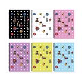 keskin color palstik kapak spiralli fun not defteri a6 80 yaprak kareli 323262-99 (6 lı paket) - Karışık - 1