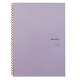 Keskin Color Pastel Note Spiralli Lila Plastik Kapak 80 Yaprak 16,5x22,5 Çizgili Defter
