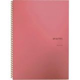 Keskin Color Pastel Note Spiralli Pastel Pembe Plastik Kapak 80 Yaprak A4 Çizgili Defter