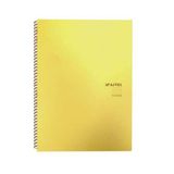 Keskin Color Pastel Note Spiralli Sarı Plastik Kapak 80 Yaprak 16,5x22,5 Çizgili Defter