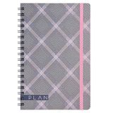Keskin Color Pembe 17x24 cm Ekose Kareli Plan Defter