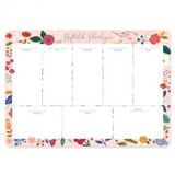 Keskin Color Pembe Çiçek 17x24 Haftalık Planner