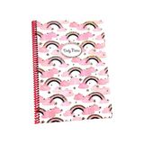 Keskin Color Princess Gökkuşağı Spiralli Karton Kapak 80 Yaprak 16,5X22,5 Çizgili - Renkli Defter