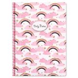 Keskin Color Princess Gökkuşağı Spiralli Karton Kapak 80 Yaprak A4 Kareli Defter