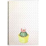 Keskin Color Saguaro 20x28 100 Yaprak Pembe Çizgili Spiralli Sert Kapak Defter