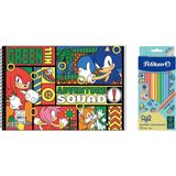 Keskin Color Sonic 17*25 15 Yp. Spiralli Resim Defteri - Pelikan Pastel Renkler 12LI Kuru Boya 2'li Set 3 - 1 Adet - --