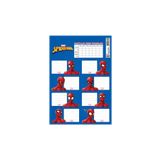 KESKİN COLOR Spiderman Ders Programlı Okul Etiketi 3 Yaprak (2 Paket)
