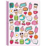 Keskin Color Sweet Fun Spiralli Plastik Kapak 80 Yaprak A4 Çizgili Defter